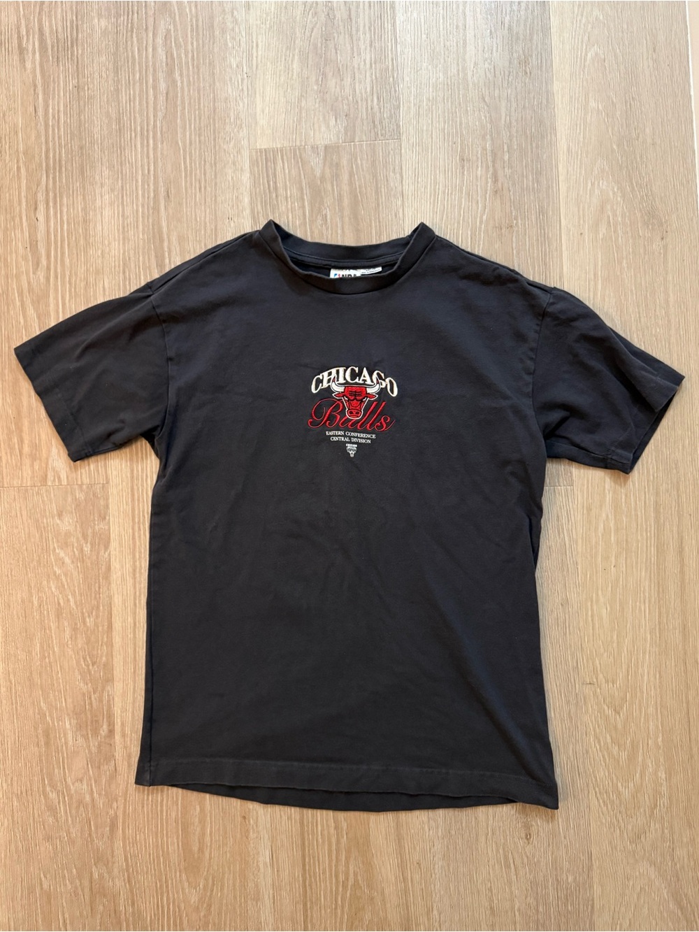 Cotton On x NBA Chicago Bulls Embroidered Oversized Tee XS Black